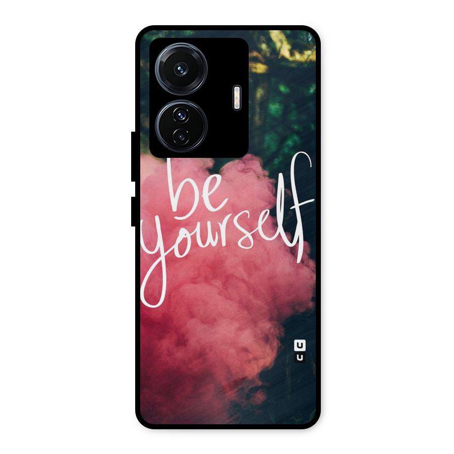 Be Yourself Greens Metal Back Case for Vivo T1 Pro