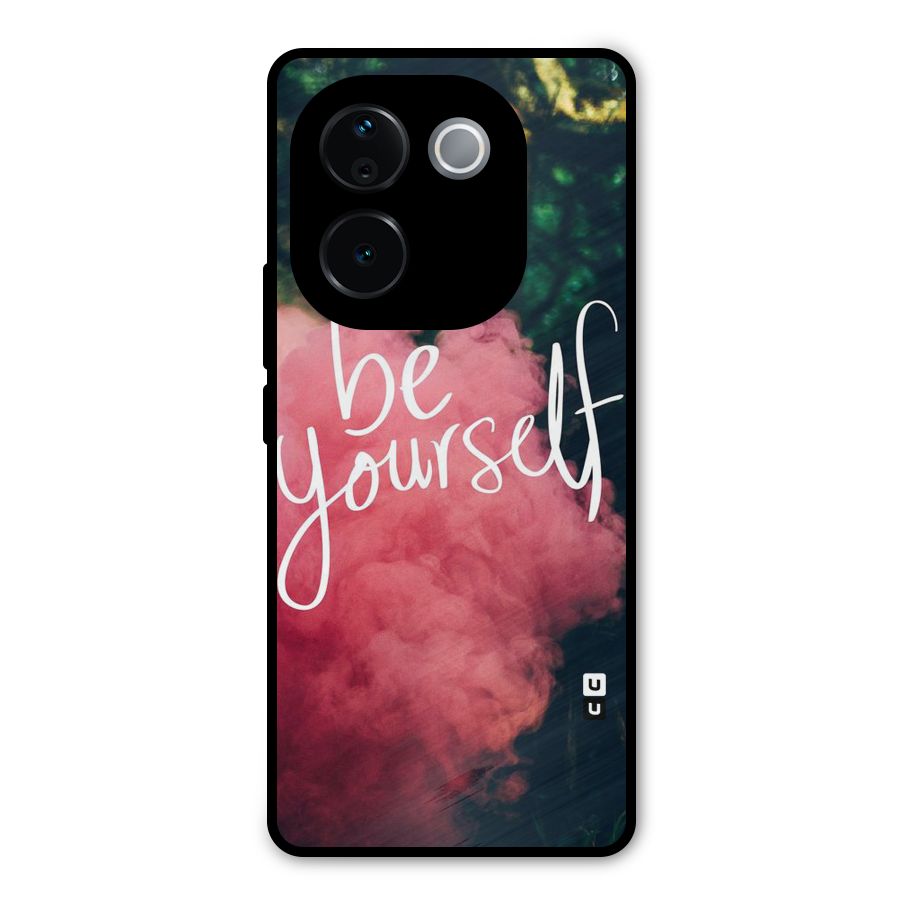 Be Yourself Greens Metal Back Case for Vivo T3 Pro
