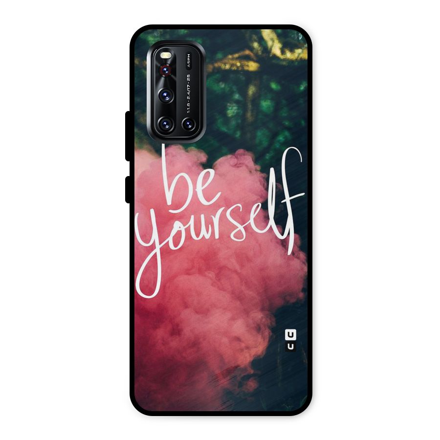 Be Yourself Greens Metal Back Case for Vivo V19