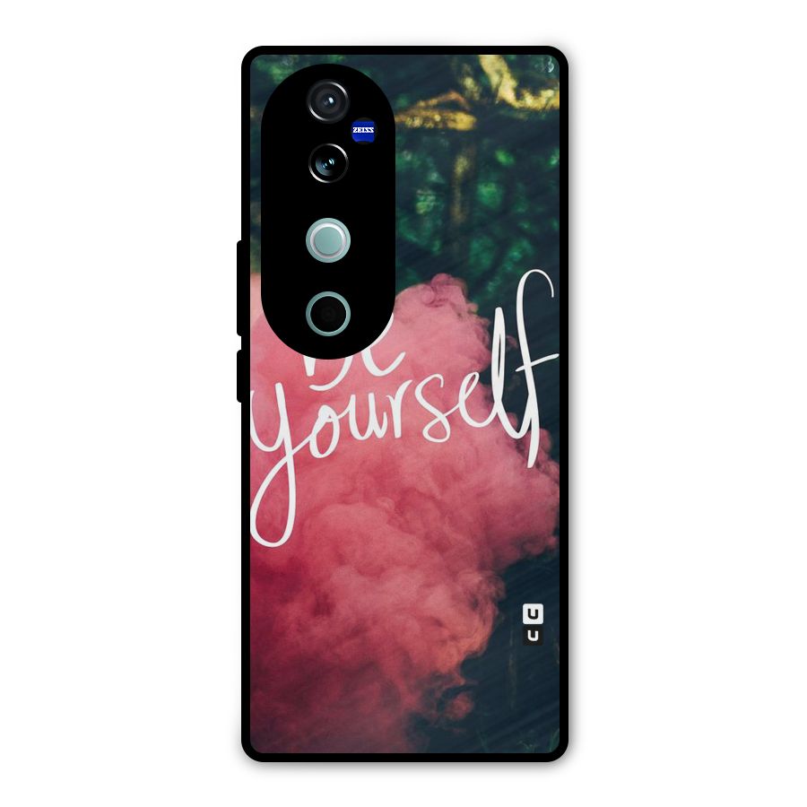 Be Yourself Greens Metal Back Case for Vivo V40