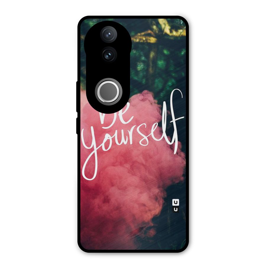 Be Yourself Greens Metal Back Case for Vivo V50
