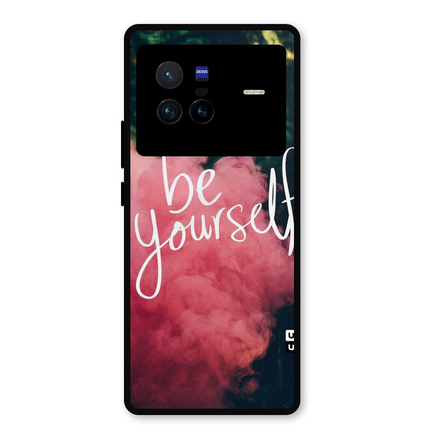 Be Yourself Greens Metal Back Case for Vivo X80