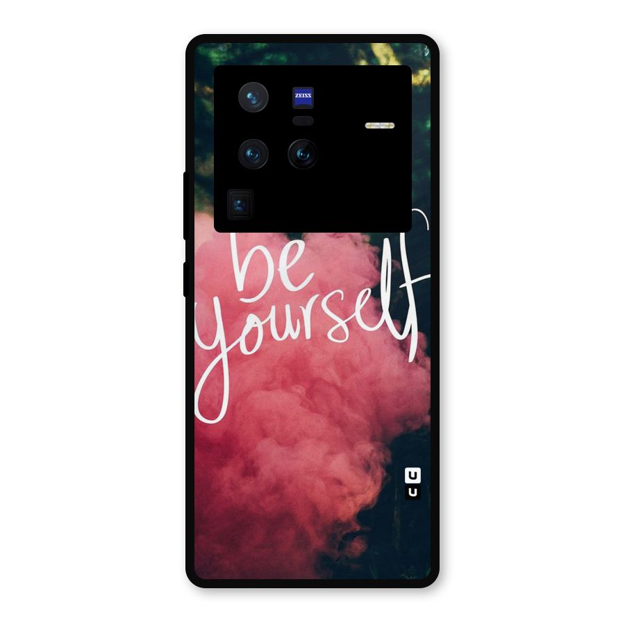 Be Yourself Greens Metal Back Case for Vivo X80 Pro