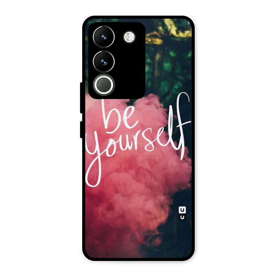 Be Yourself Greens Metal Back Case for Vivo Y200