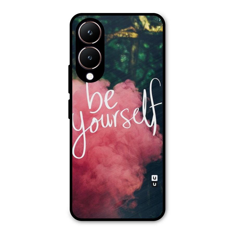 Be Yourself Greens Metal Back Case for Vivo Y28