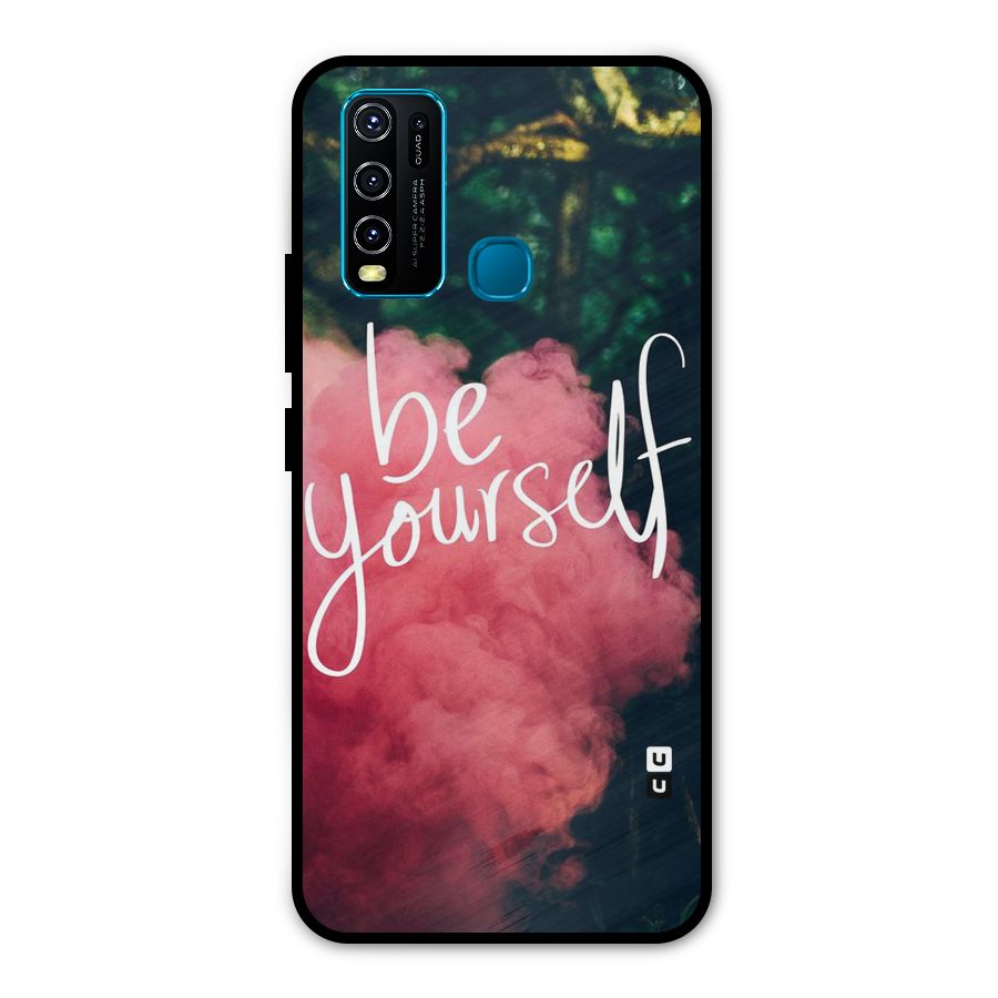 Be Yourself Greens Metal Back Case for Vivo Y50