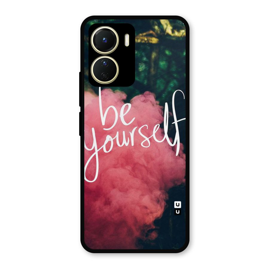 Be Yourself Greens Metal Back Case for Vivo Y56