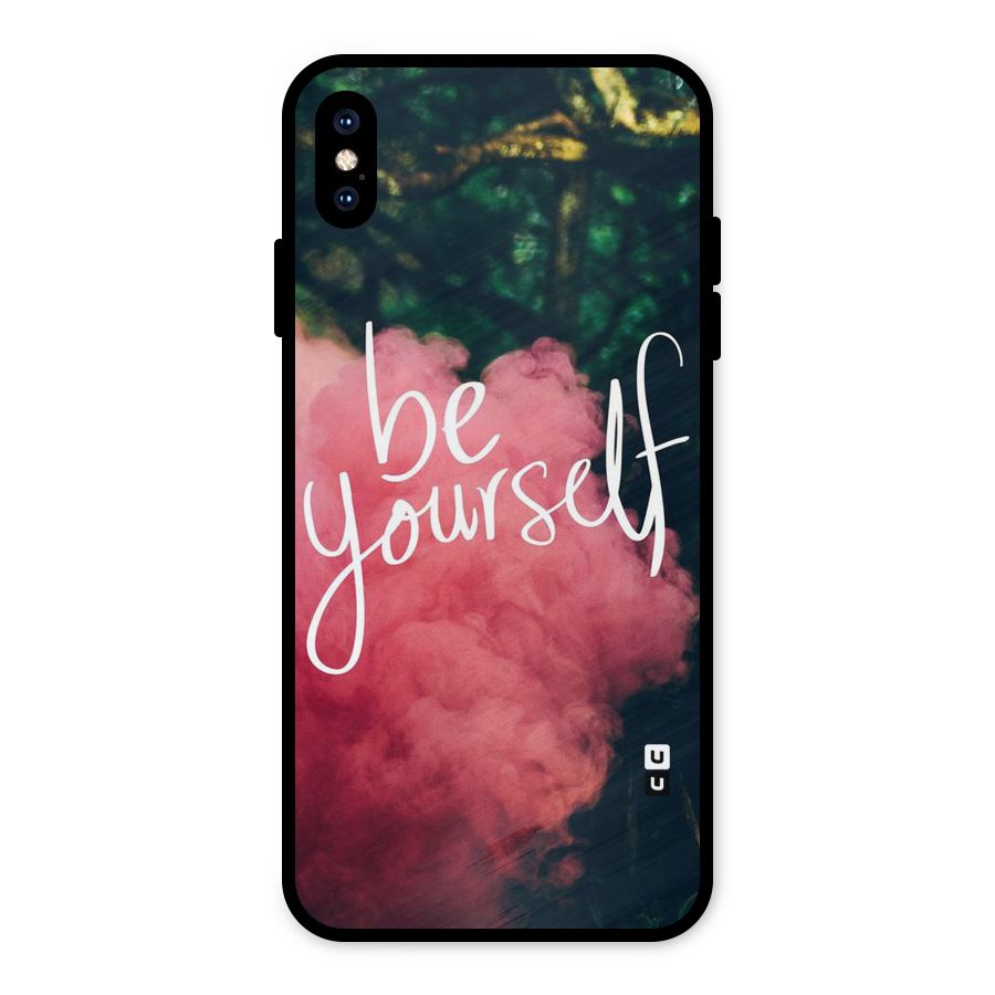 Be Yourself Greens Metal Back Case for iPhone XS Max