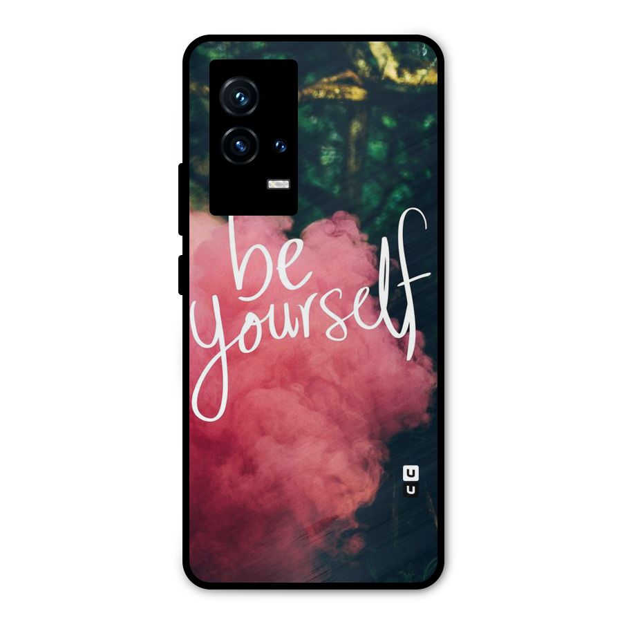 Be Yourself Greens Metal Back Case for iQOO 9 5G