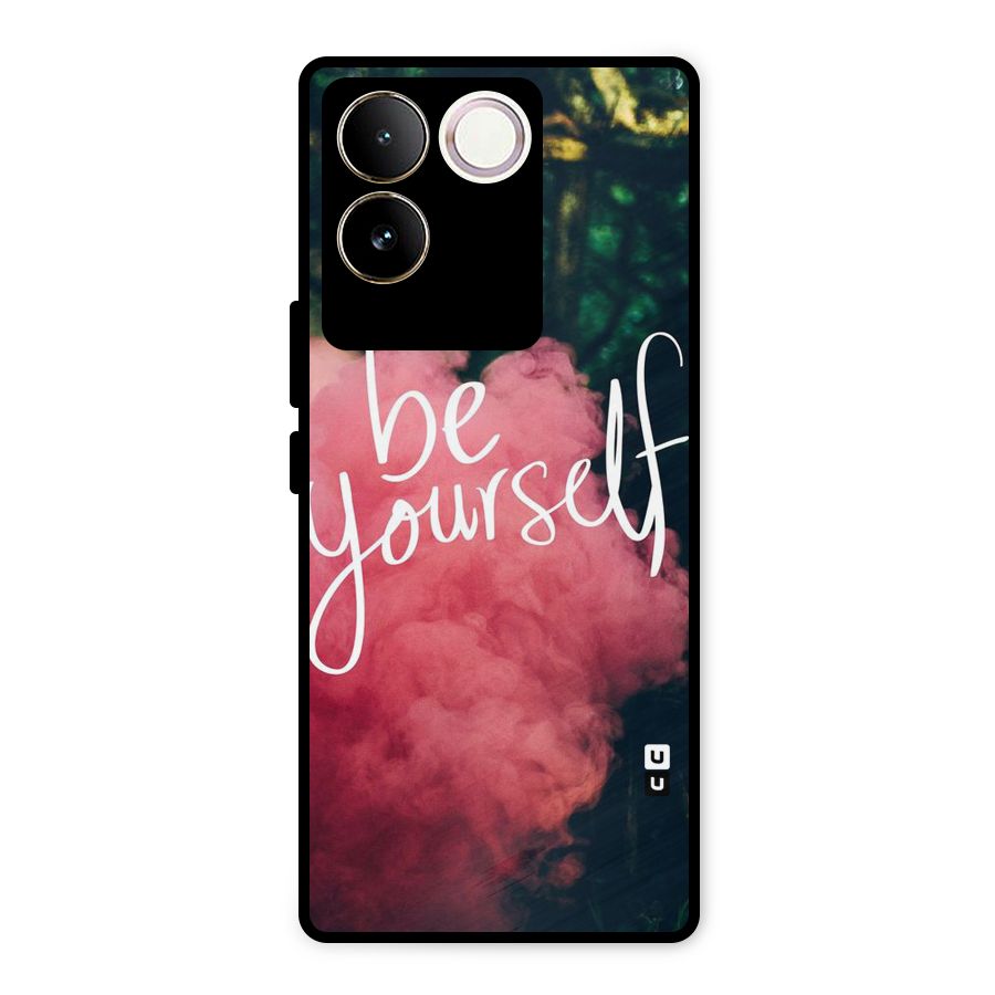 Be Yourself Greens Metal Back Case for iQOO Z7 Pro