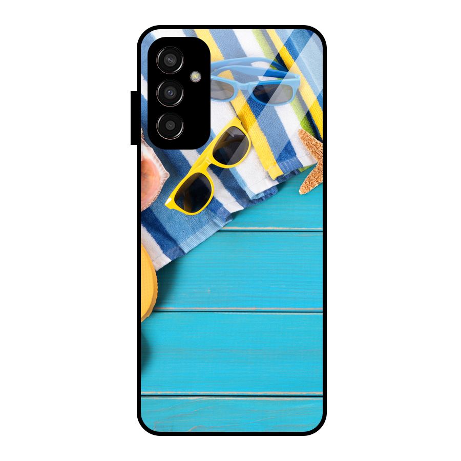 Beach Ready Glass Back Case for Galaxy F13