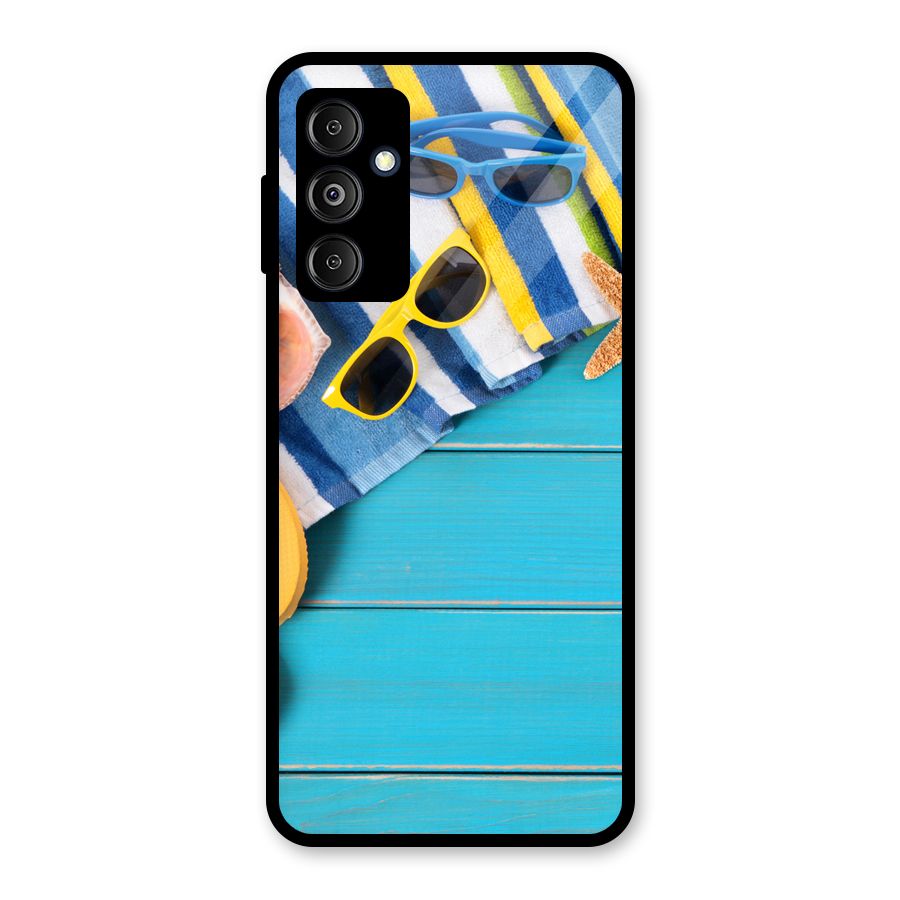 Beach Ready Glass Back Case for Galaxy M14 5G