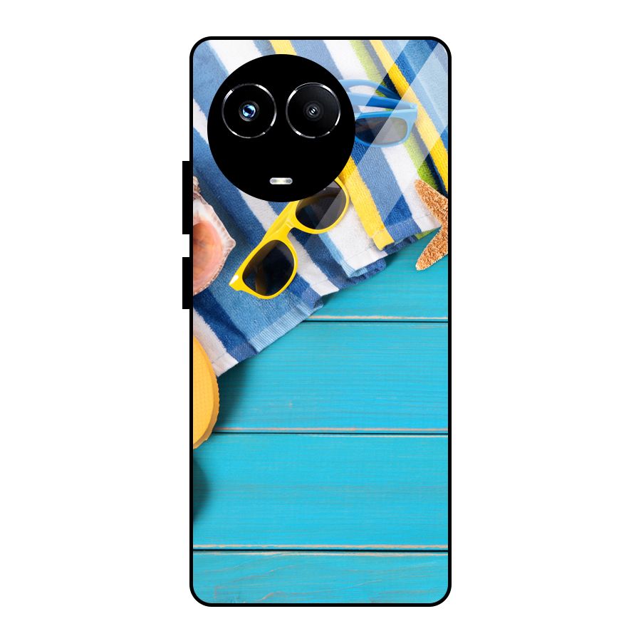 Beach Ready Glass Back Case for Realme 11X