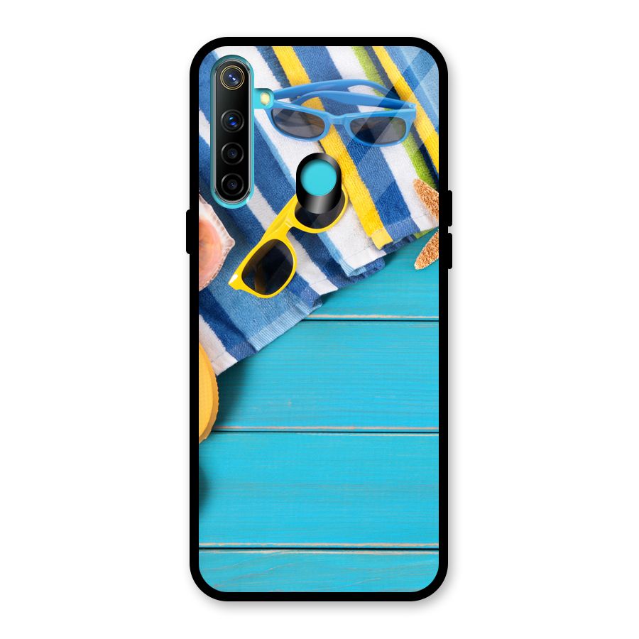 Beach Ready Glass Back Case for Realme 5i