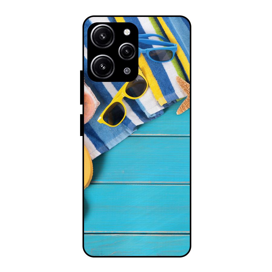 Beach Ready Glass Back Case for Redmi 12 4G