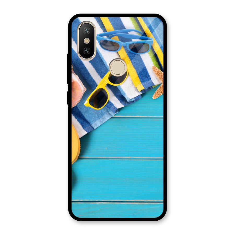 Beach Ready Glass Back Case for Redmi A2