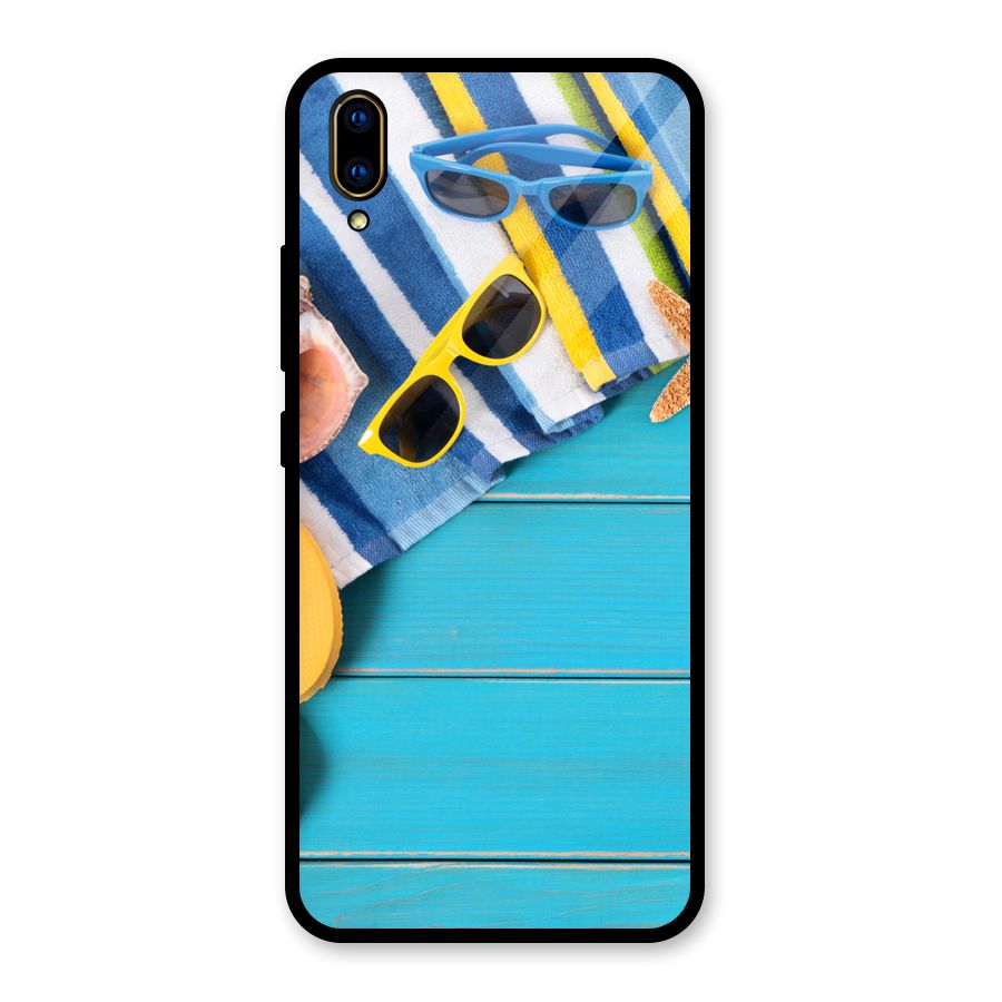 Beach Ready Glass Back Case for Vivo V11 Pro