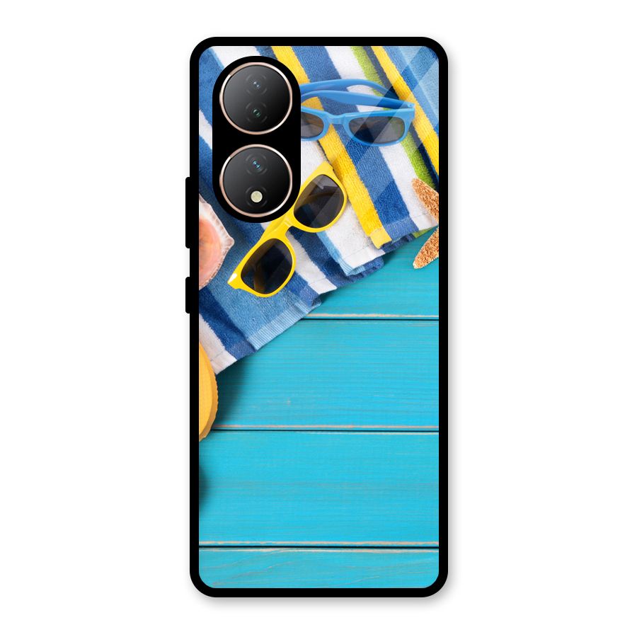 Beach Ready Glass Back Case for Vivo Y100A