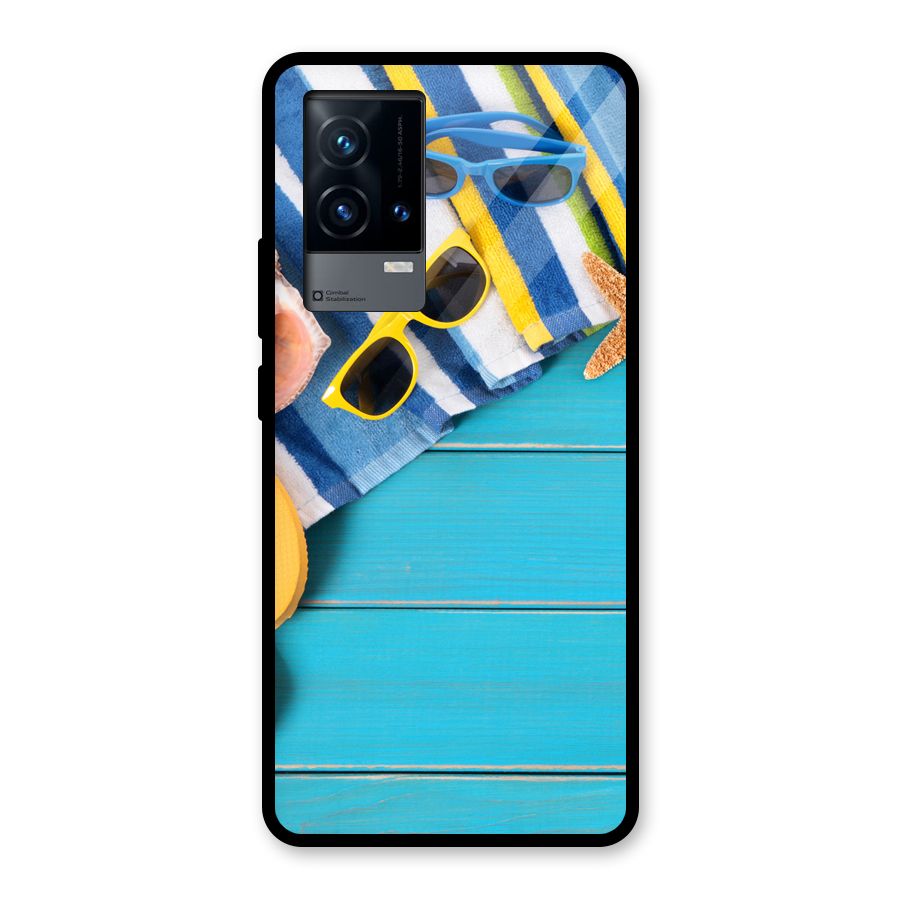Beach Ready Glass Back Case for iQOO 9 5G
