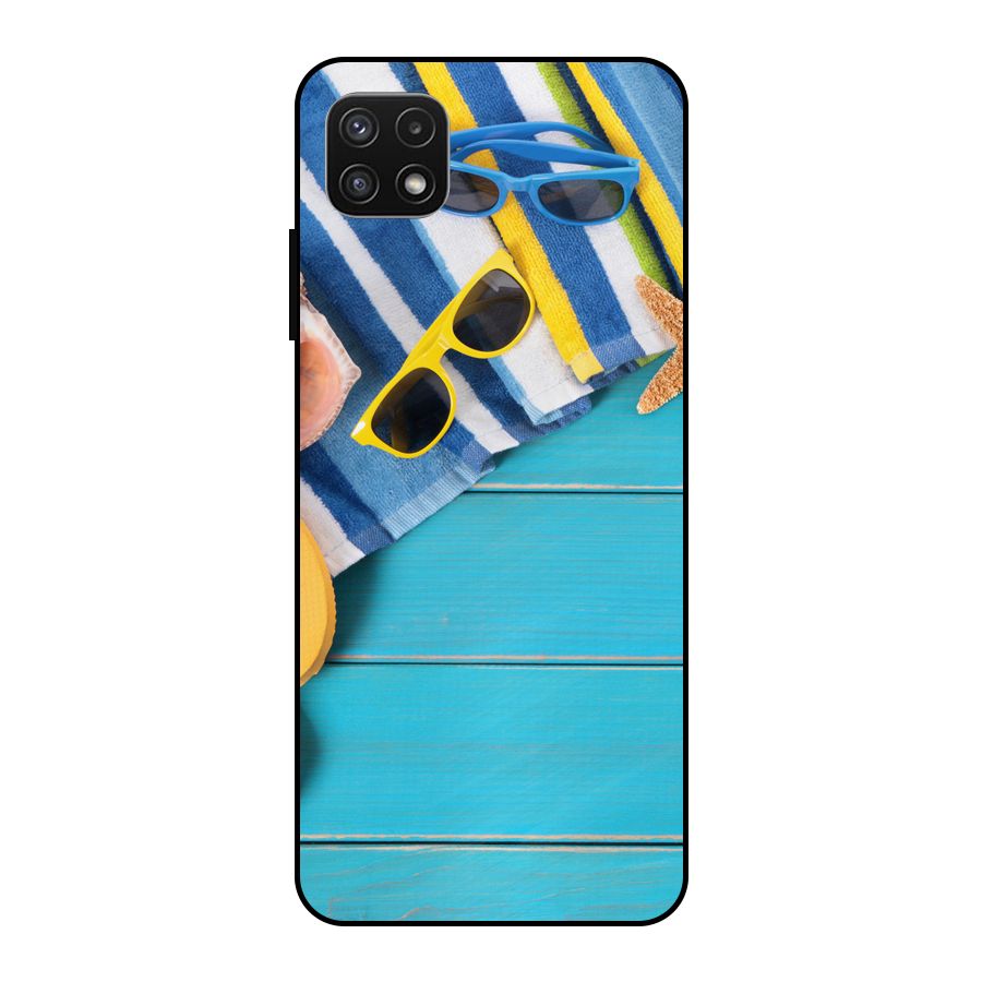 Beach Ready Metal Back Case for Galaxy A22 5G