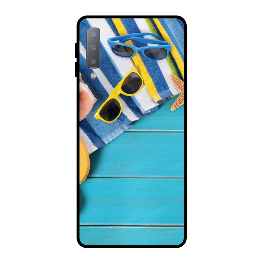 Beach Ready Metal Back Case for Galaxy A7 (2018)