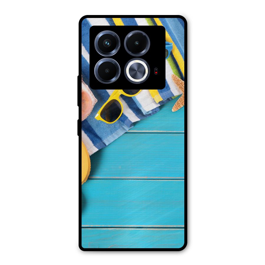 Beach Ready Metal Back Case for Infinix Note 40 5G