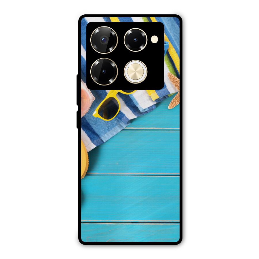 Beach Ready Metal Back Case for Infinix Note 40 Pro Plus
