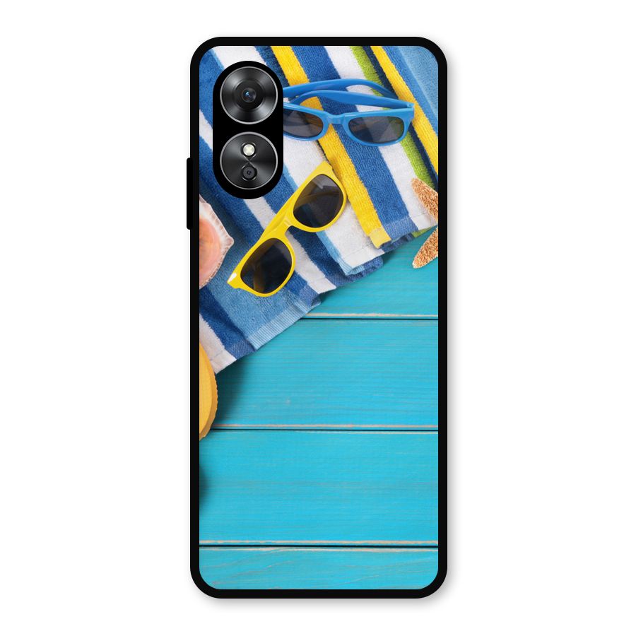 Beach Ready Metal Back Case for Oppo A17
