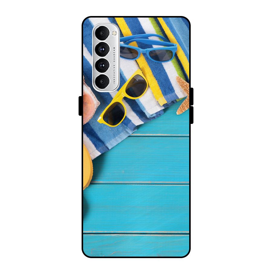 Beach Ready Metal Back Case for Oppo Reno4 Pro