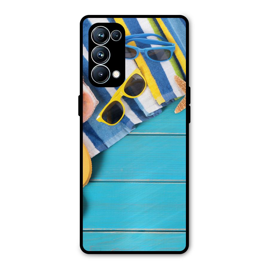 Beach Ready Metal Back Case for Oppo Reno5 Pro 5G