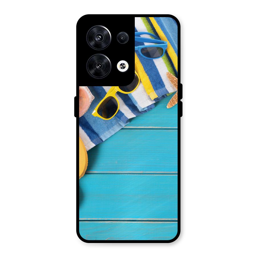 Beach Ready Metal Back Case for Oppo Reno8 5G