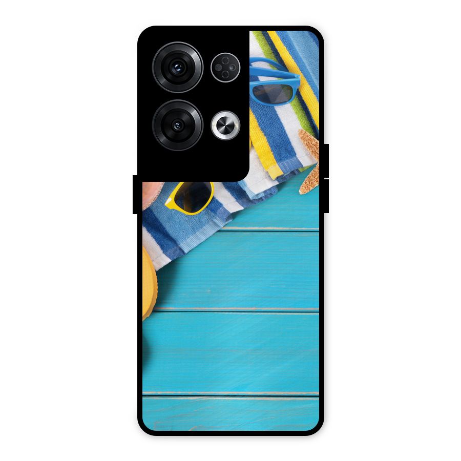 Beach Ready Metal Back Case for Oppo Reno8 Pro 5G