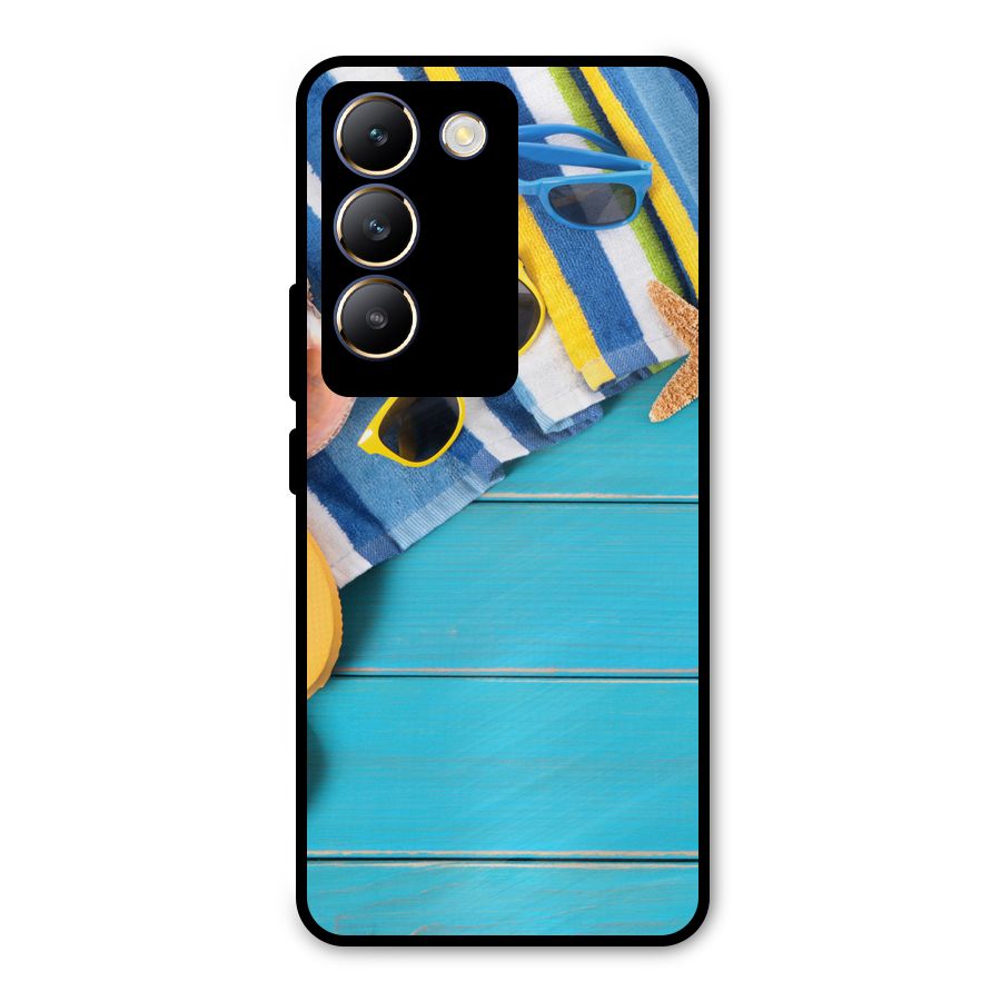 Beach Ready Metal Back Case for Vivo T3 5G