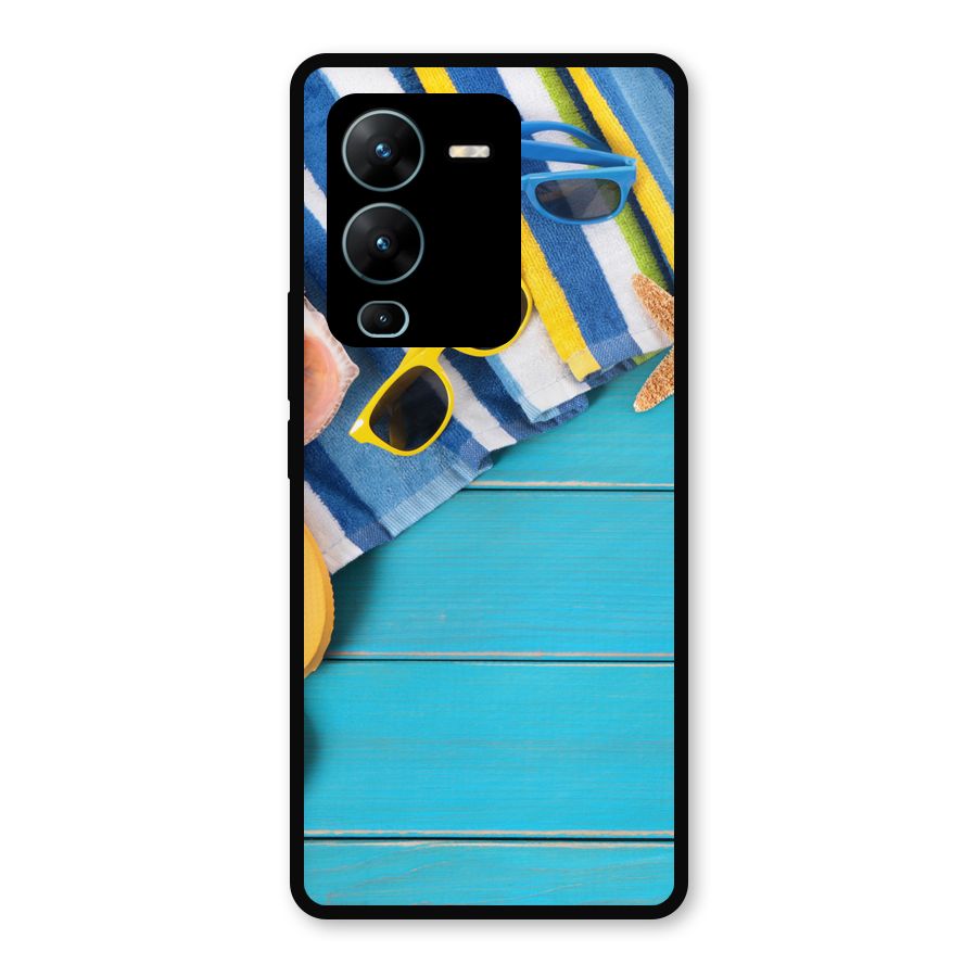 Beach Ready Metal Back Case for Vivo V25 Pro