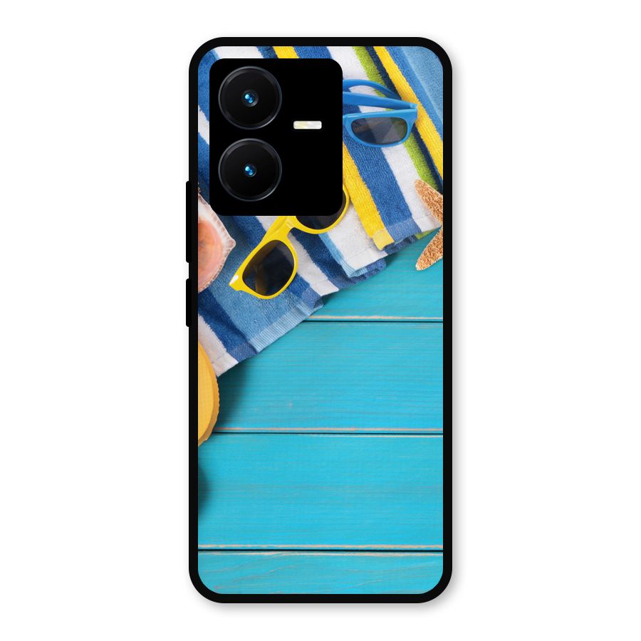 Beach Ready Metal Back Case for Vivo Y22
