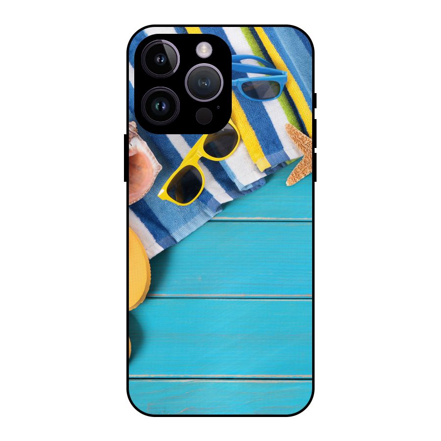 Beach Ready Metal Back Case for iPhone 14 Pro Max