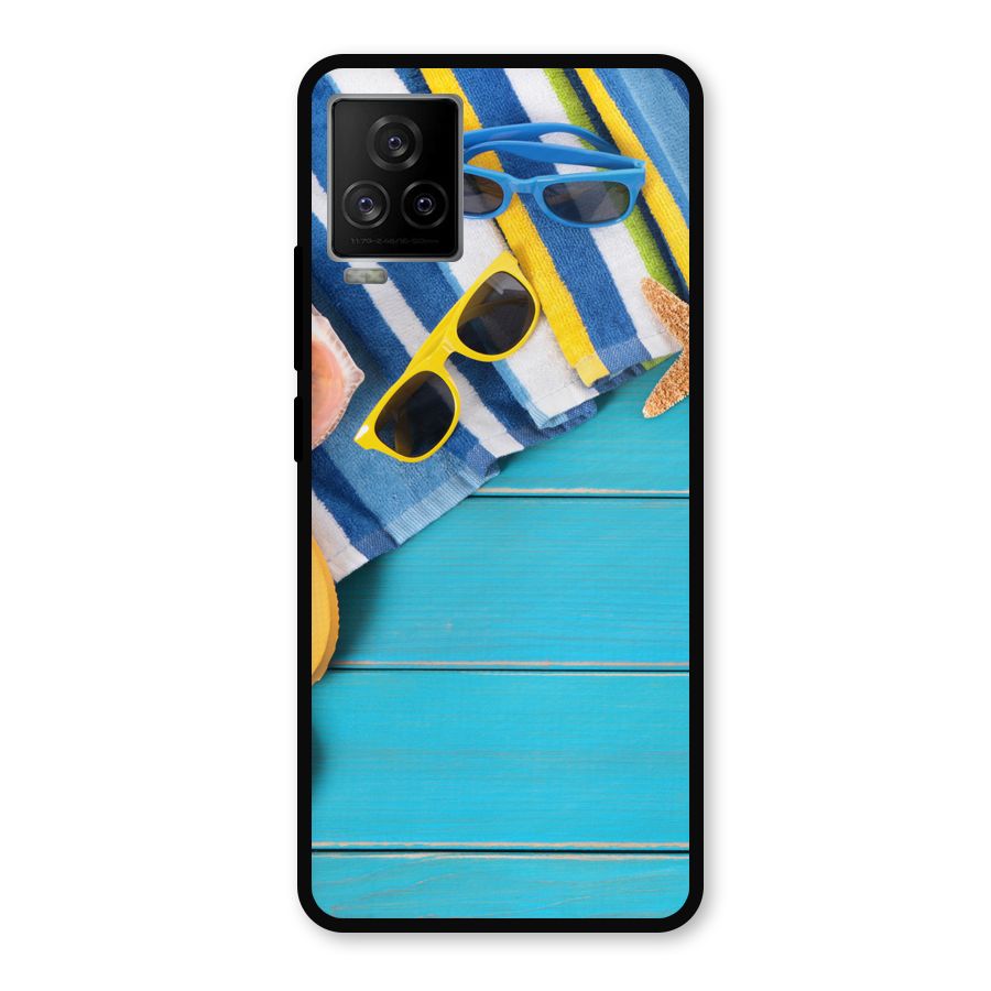 Beach Ready Metal Back Case for iQOO 7 Legend 5G