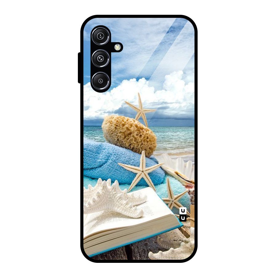 Beach Sky Glass Back Case for Galaxy M34 5G