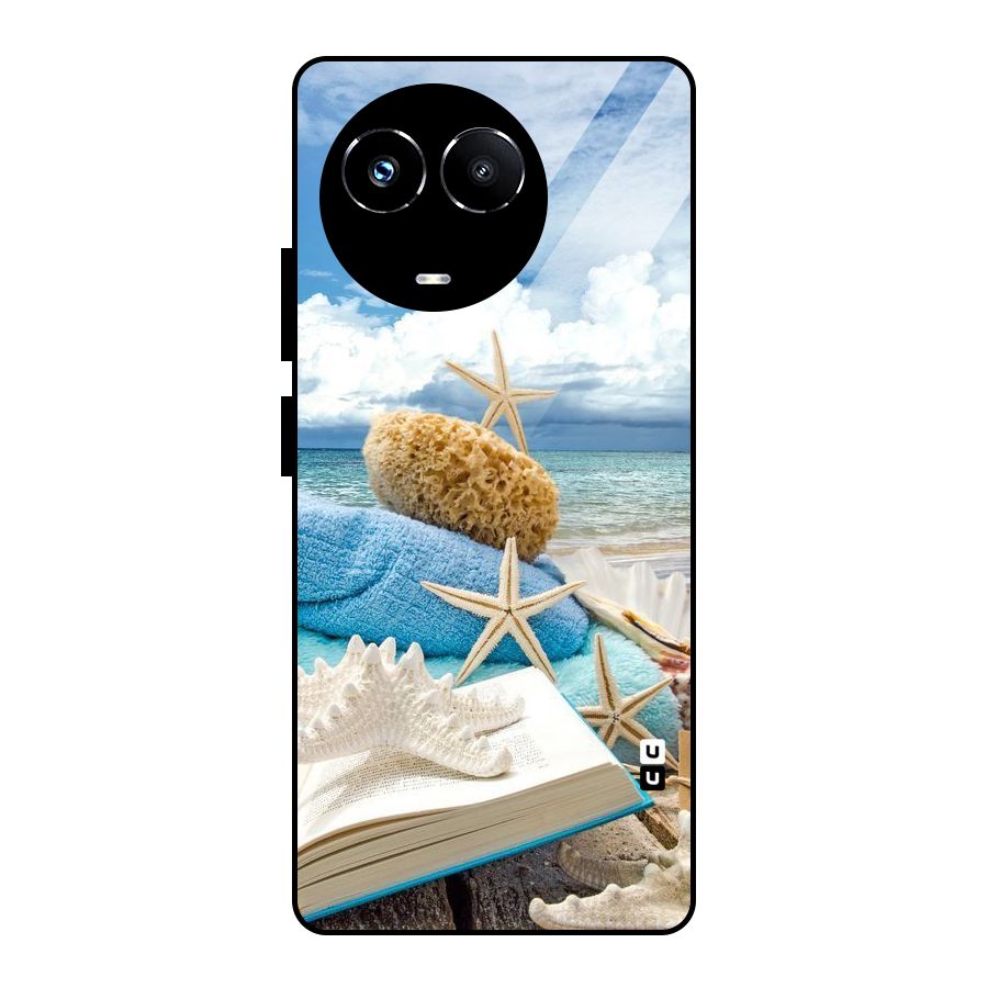 Beach Sky Glass Back Case for Realme Narzo 60X