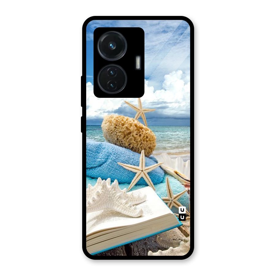 Beach Sky Glass Back Case for Vivo T1 44W