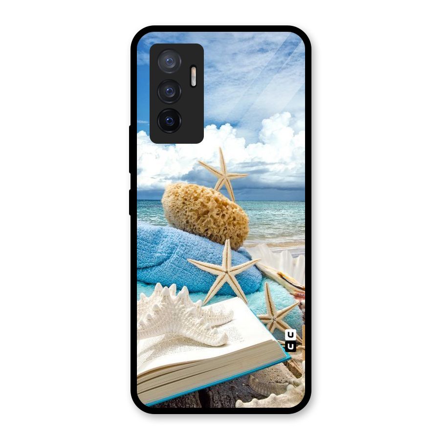 Beach Sky Glass Back Case for Vivo V23e