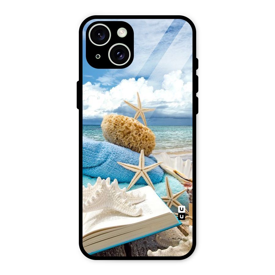 Beach Sky Glass Back Case for iPhone 15 Plus