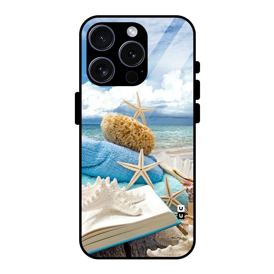 Beach Sky Glass Back Case for iPhone 15 Pro