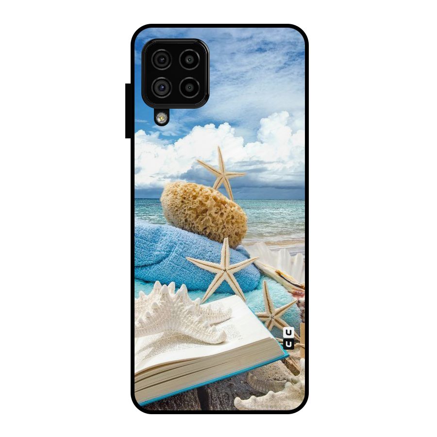 Beach Sky Metal Back Case for Galaxy A22 4G