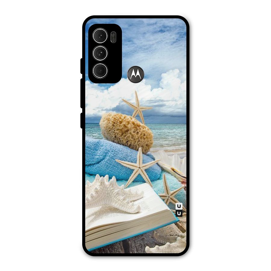 Beach Sky Metal Back Case for Moto G60