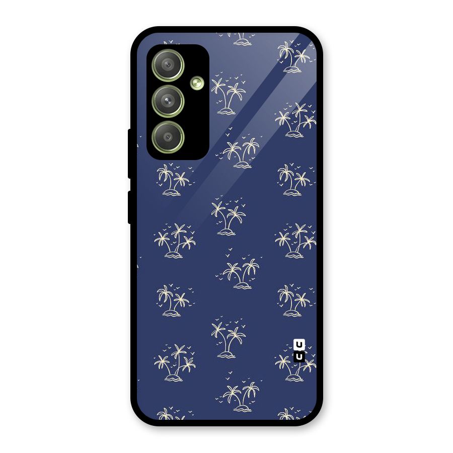 Beach Trees Glass Back Case for Galaxy A54