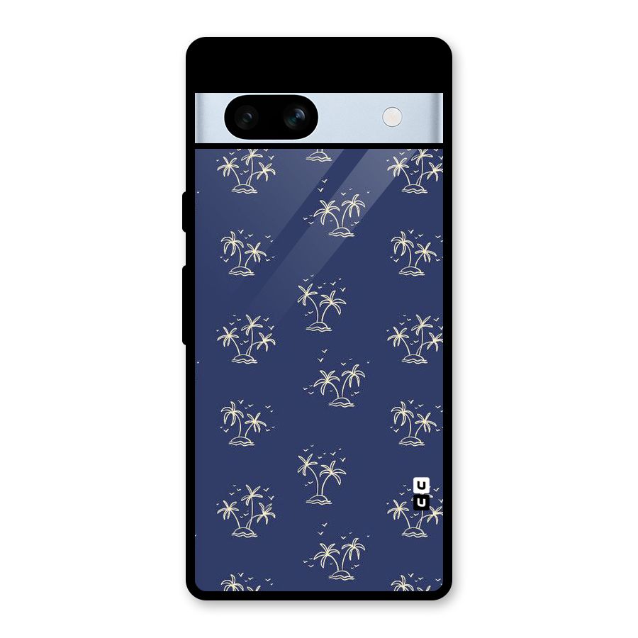 Beach Trees Glass Back Case for Google Pixel 7a