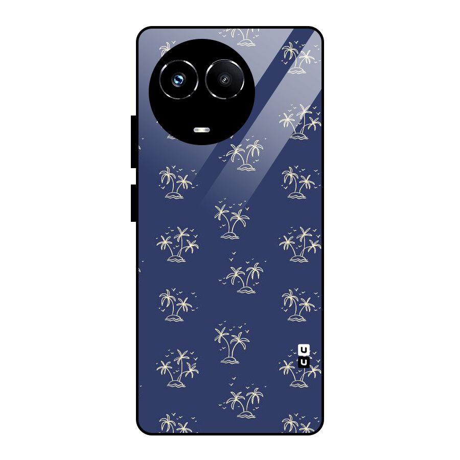 Beach Trees Glass Back Case for Realme 11X