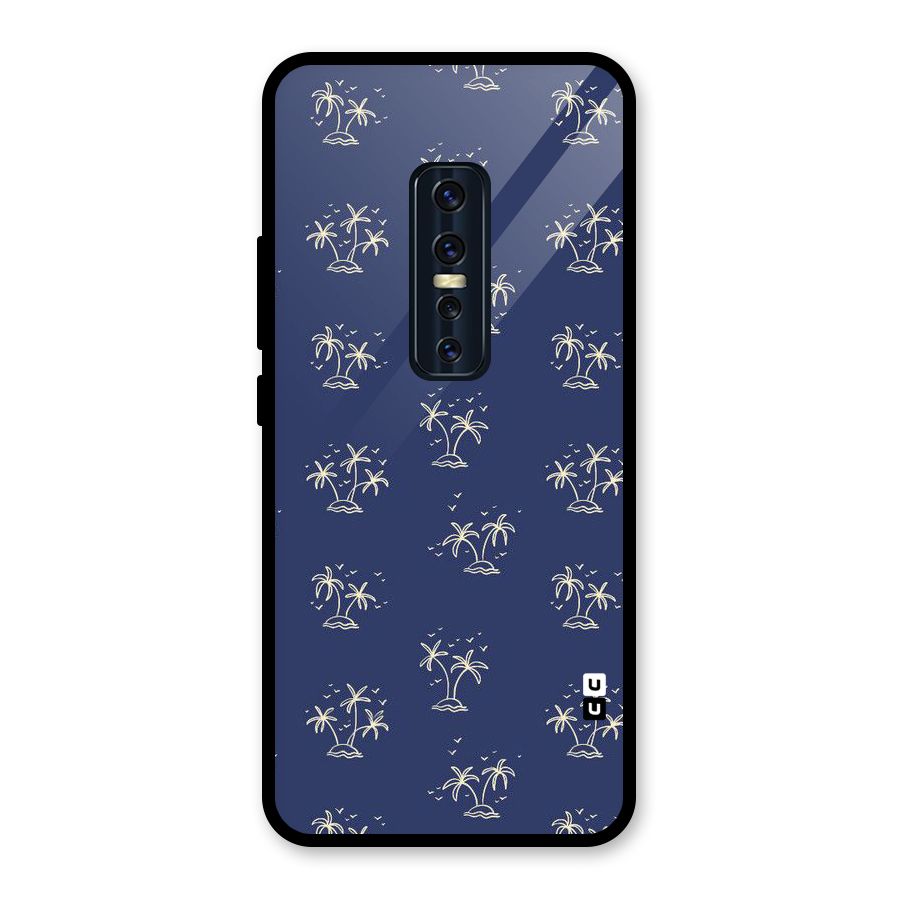 Beach Trees Glass Back Case for Vivo V17 Pro