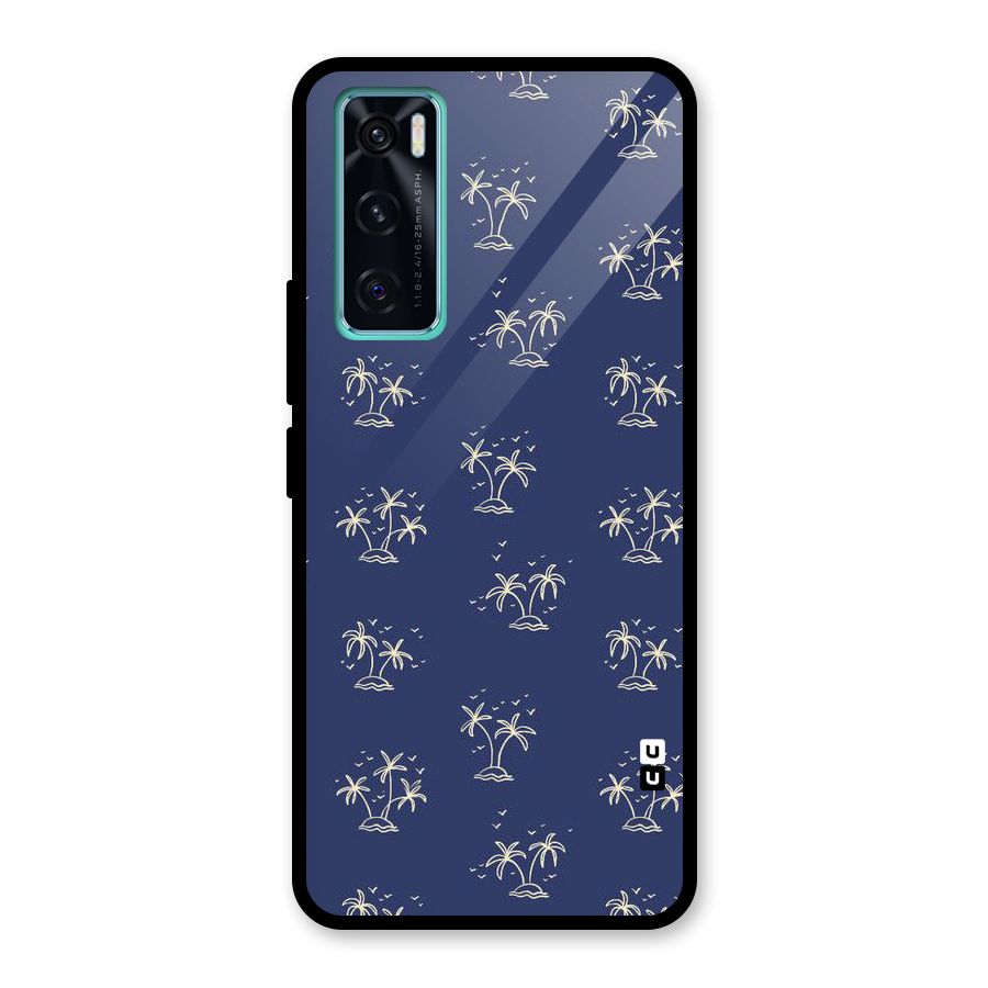 Beach Trees Glass Back Case for Vivo V20 SE